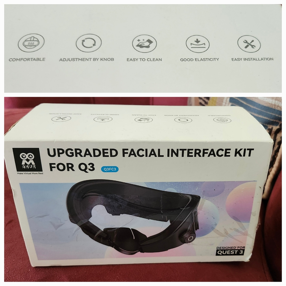 Upgraded Facial Interface Kit for Quest 3 - Black $14